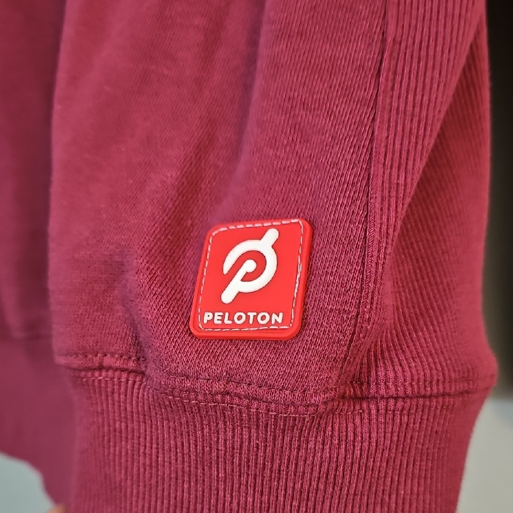 Peloton Burgundy Full Zip-Up Logo Hoodie, Womens Large - Picture 7 of 7